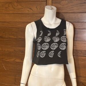 Celestial Black Crop Top
